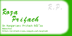 roza prifach business card